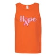 thumbnail image 2 of Wild Bobby, Hope Pink Ribbon Support Brave Fight, Breast Cancer Awareness, Men Graphic Tank Top, Orange, Small, 2 of 5