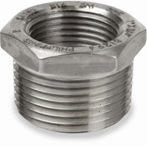 HEX BUSHING 1/2X3/8" SS