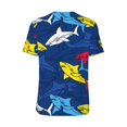 thumbnail image 3 of Rocae Cartoon Shark for Breathable Men's Baseball T-Shirt Fashionable Casual Baseball Jersey, Moisture-wicking Sportswear XX-Large, 3 of 9