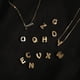 thumbnail image 1 of Collar con colgante de oro de 14 quilates bañado en plata de ley S925, bonito colgante con nombre y letra en inglés, collar para parejas DIY, 1 of 5