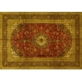 thumbnail image 1 of Ahgly Company Machine Washable Indoor Rectangle Persian Yellow Traditional Area Rugs, 5' x 7', 1 of 4