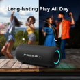 thumbnail image 5 of Passau Altavoces Bluetooth portátiles con sonido estéreo de 40 W, radiadores pasivos, graves profundos, tiempo de reproducción durante todo el día, correa ajustable, BT5.3, IPX5 altavoz inalámbrico lu, 5 of 5