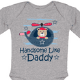 thumbnail image 4 of Inktastic Handsome Like Daddy for Boy Boys Long Sleeve Baby Bodysuit, 4 of 5