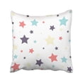 thumbnail image 1 of RYLABLUE Blue Abstract Colorful Star Pattern White Color Creative Cute Graphic Kids Modern Retro Pillowcase Pillow Cover 16x16 inches, 1 of 1