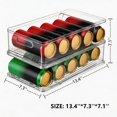 thumbnail image 2 of Organizador de 2 niveles grande apilable para latas de refresco para refrigerador - Para latas altas de 500ml/17oz - Organizador de latas para refrigerador, dispensador, soporte de latas de, 2 of 3