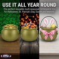 thumbnail image 3 of PMU 3 Pcs Gold Cauldron,8" Pot of Gold For St Patricks' day, Leprechaun Kettle, Plastic Cauldron for St. Paddy's Party, 3 of 8
