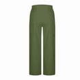 thumbnail image 5 of Cargo Pants for Women High Waist Casual Summer Pants Solid Color Trousers Loose Fit Y2K Baggy Streetwear Trousers with Multi Pockets, 5 of 5