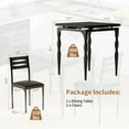 thumbnail image 4 of Kojooin Dining Table Set for 2, Dining Table and Chairs Set of 2, 3 Piece Dining Table Set with Spiral Table Legs for Small Spaces, Kitchen, Apartment, 4 of 8