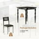 thumbnail image 2 of Yeshouse Mesa de comedor para 2, mesa de comedor y sillas de 2, 3 piezas de mesa de comedor con patas de mesa de espiral para espacios pequeños, cocina, apartamento, negro, 2 of 7