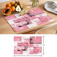 thumbnail image 6 of Pink White Placemats Set of 12 Modern Abstract Art Botanical Place Mats Indoor Wipeable Table Mats Washable Cloth Dining Table Placemats for Kitchen Holiday Party Home Decor 13x19 Inch, 6 of 9