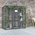 thumbnail image 7 of Pet Pens & Hutches Catio Outdoor Cat Enclosure Cat House Wooden Cat Cage Large Feral Cat Shelter for Mulitiple Cats with Six Platforms, Large Enter Door, Waterproof Roof 60" Grey,Dog Pens, 7 of 7