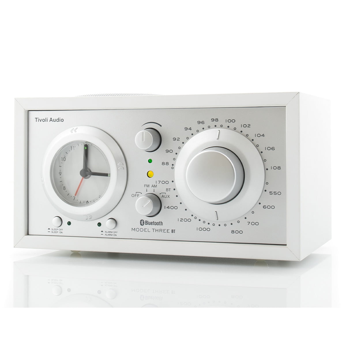 Tivoli Audio Model Three BT AM/FM Bluetooth Clock Radio (White 