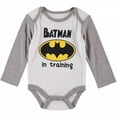 thumbnail image 3 of Batman In Training 3-Piece Infant Bodysuit Pant and Bib Set-3-6 Months, 3 of 7