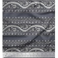 thumbnail image 1 of Soimoi Poly Georgette Fabric Leaves & Floral Block Print Fabric by Yard 52 Inch Wide, 1 of 4