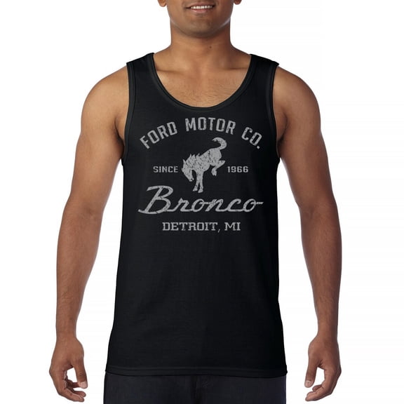 Ford Motor Co Bronco Detroit MI Tank Top Vintage Truck Since 1966 4x4 Off Road Adventure Classic Car Fan Men's Top