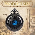 thumbnail image 2 of DESIGNICE Pocket Watches for Men,Retro Openwork Carving Pocket Watch,Dreamy Starry Sky Flip Mens Pocket Watch,Fathers Christmas Gifts,Black, 2 of 7