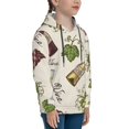 thumbnail image 3 of Kll Unisex Kids Boys Girls Hooded Pocket Pullover Hoodies-Grapes Bbottles Wine, 3 of 9