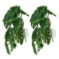 thumbnail image 2 of LYUMO Reptile Plants 2PCS Artificial Terrarium Tank Plastic Fake Plants Plant with Suction Cup for Amphibian Lizards Habitat Decor, 2 of 8