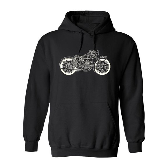 Vintage Motorcycle Design. Hoodie Men -Image by Shutterstock, Male x-Large