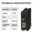 thumbnail image 2 of Interruptor termomagnético FalconSupply HOM125 de 25 A, 120 V, unipolar, 2 of 8