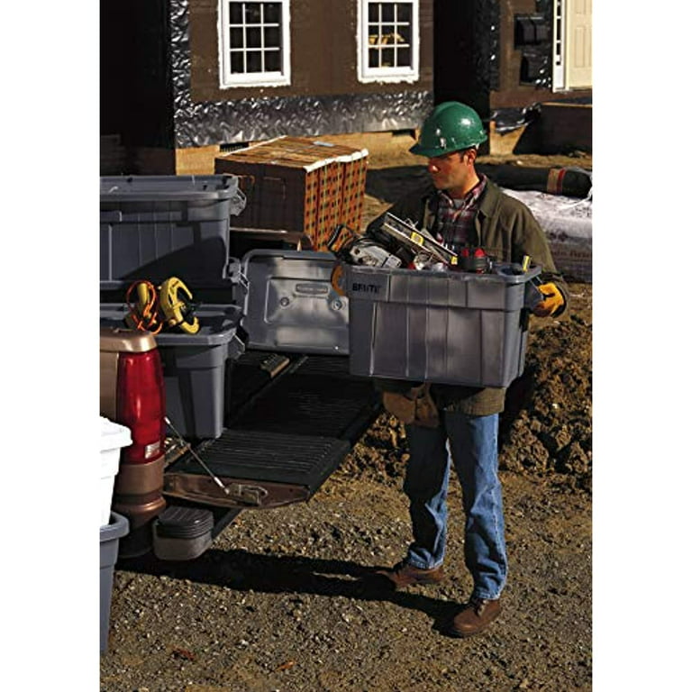 Rubbermaid Commercial Products Brute 14 Gal. Storage Tote in Gray  FG9S3000GRAY - The Home Depot