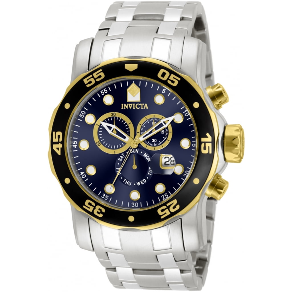 Invicta - Invicta Men's 80041 Pro Diver Chronograph Blue Dial Stainless ...