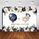 thumbnail image 1 of Navy and Blush Gender Reveal Backdrop He or She Navy Blue Blush Pink Floral Baby Gender Reveal Photography Background Pregnancy Reveal Surprise Boy or, 1 of 4