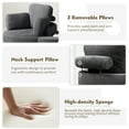 thumbnail image 5 of MEISSALIVVE Swivel Accent Chair with Half Moon Ottoman, Round Chairs with Drawer Storage for Living Room, 360° Barrel Chair with USB Charging Port (Gray Corduroy), 5 of 8