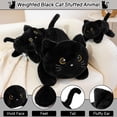 thumbnail image 2 of Peluche Gato Negro Pesado SQEQE Almohada Suave 25 cm, 2 of 9