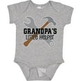 thumbnail image 3 of Inktastic Grandpa Little Helper Boys Baby Bodysuit, 3 of 5