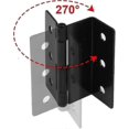thumbnail image 3 of 6pcs 76mm Trunk Door Offset Hinges, 1.8mm Steel Tri-Fold Retro Shutter Semi-Blackout, 3 of 4