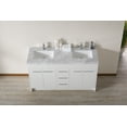thumbnail image 6 of Stufurhome Lotus 60 Inch White Double Sink Bathroom Vanity with Drains and Faucets in Chrome, 6 of 7