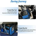 thumbnail image 3 of COOKEY Cat Carrier, Soft Sided Cat Carrier Large for Big Medium Cats and Puppy up to 25lbs, Pet Carrier with Safety Zippers, Foldable Airline Approved Puppy Carrier - Blue, 3 of 9