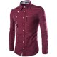 thumbnail image 2 of Camisa de manga larga slim fit para hombre: poliéster transpirable, bolsillo en el pecho, camisa informal/deportiva para exteriores, 2 of 7