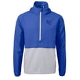 thumbnail image 2 of Men's Cutter & Buck Royal/Gray Kansas City Royals Charter Eco Recycled Half-Zip Anorak Jacket, 2 of 3