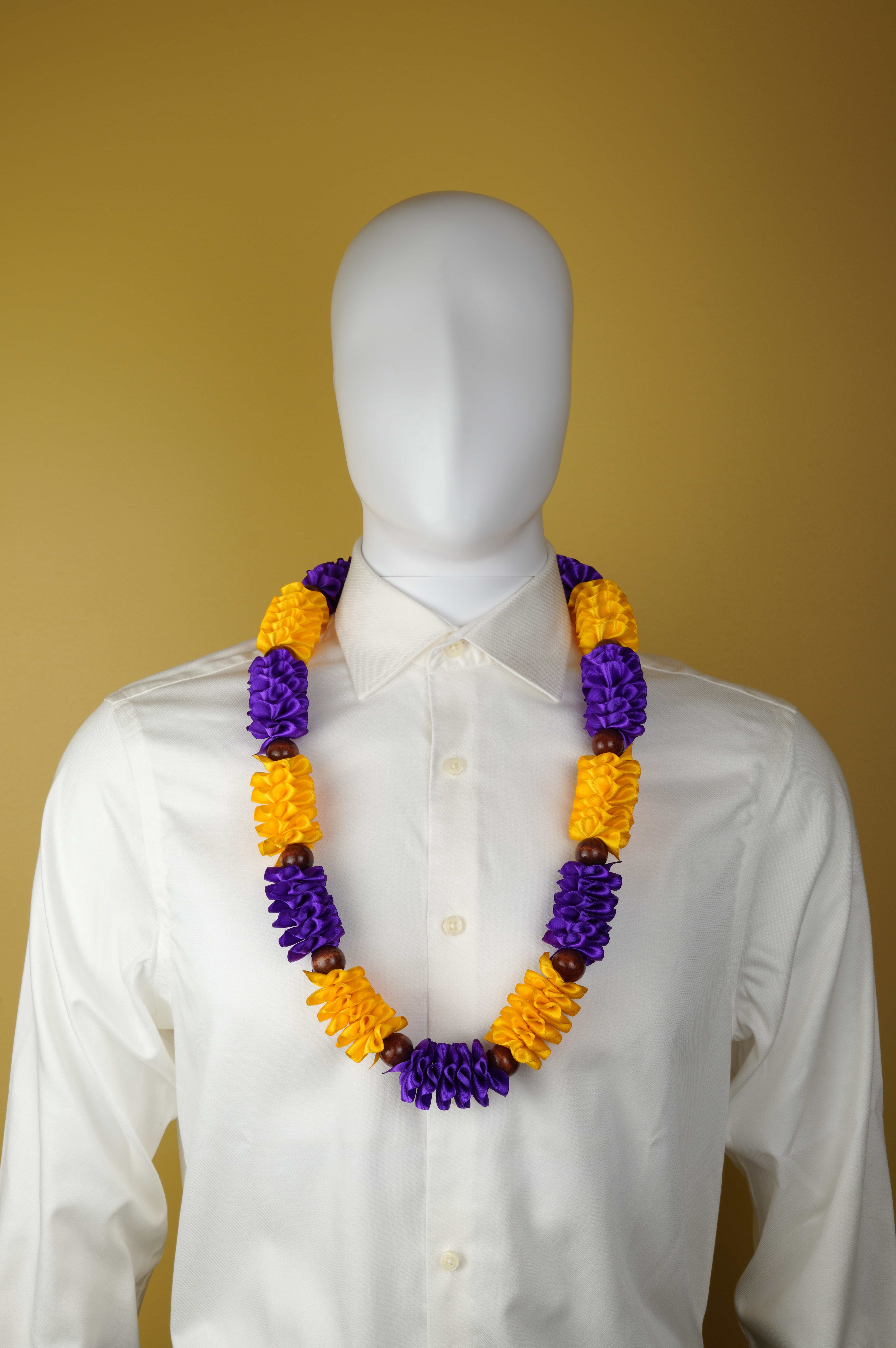 Maxport Corporation Ribbon Lei Purple/lt Gold