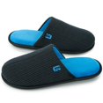 thumbnail image 1 of House Slippers LongBay, cómodo tejido, espuma viscoelástica, azul, para hombre, 1 of 6