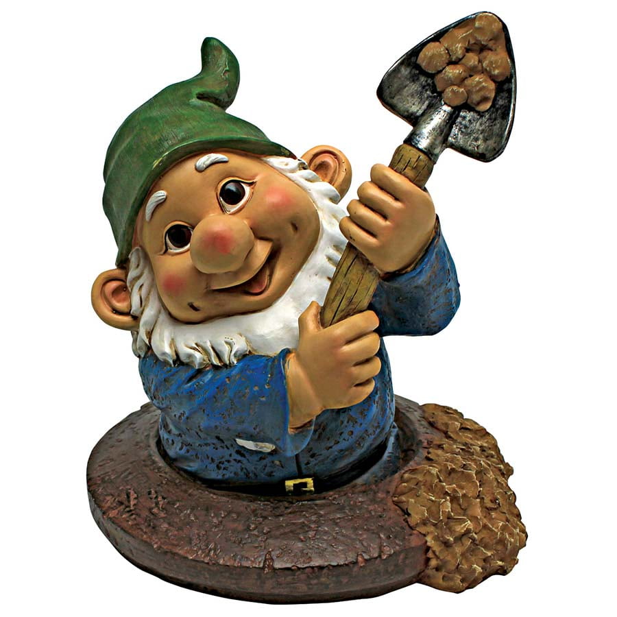 Shoveling Sam, the Garden Gnome Statue by Design Toscano