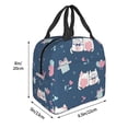thumbnail image 5 of ZNDUO Reusable Lunch Bag, Insulated Lunch Bag for Women Men - Kawaii Pastel Cats Tote Lunch Bag, Picnic School Work Office, 5 of 9