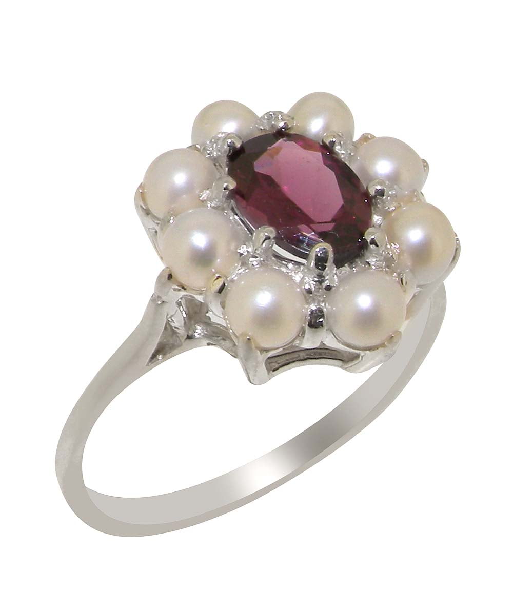 LBG British Made 925 Sterling Silver Natural & Cultured Pearl