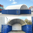 thumbnail image 3 of Chery Industrial 20x40FT PE Fabric Shipping Container Canopy Shelter with Closed Back Panel,Water Resistant, UV Protected, 3 of 7