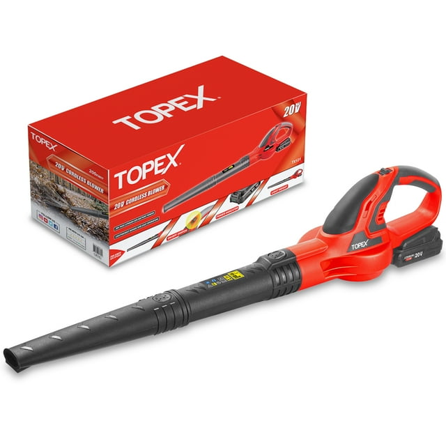 TOPEX Souffleur de Feuilles Sans Fil 20V MAX Batterie 1,5ah 200 Km/h
