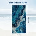 thumbnail image 3 of PHYHOO Blue Marble Texture Oversized Quick Dry Microfiber Beach Towel Render Pattern Lightweight Sand Free Towel Super Soft &amp; Absorbent for Travel Swimming Sports 30x60in, 3 of 8