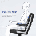 thumbnail image 6 of Cottinch Genuine Leather Office Chair Mid Back Ergonomic Desk Chair Padded Executive Office Chair with Aluminum Arm Rest Swivel Rolling Computer Armchair for Home Office, Black, 6 of 10