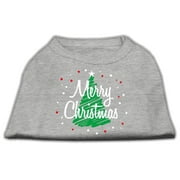 Christmas Screenprinted Dog Shirt, "Scribble Merry Christmas"