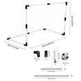 thumbnail image 2 of Football Goal Post Net Toy, Foldable Football Net Goals Post Indoor Outdoor Soccer Sport Games Mini Training Practice Set for Soccer Sport Training Games Boys[White], 2 of 9