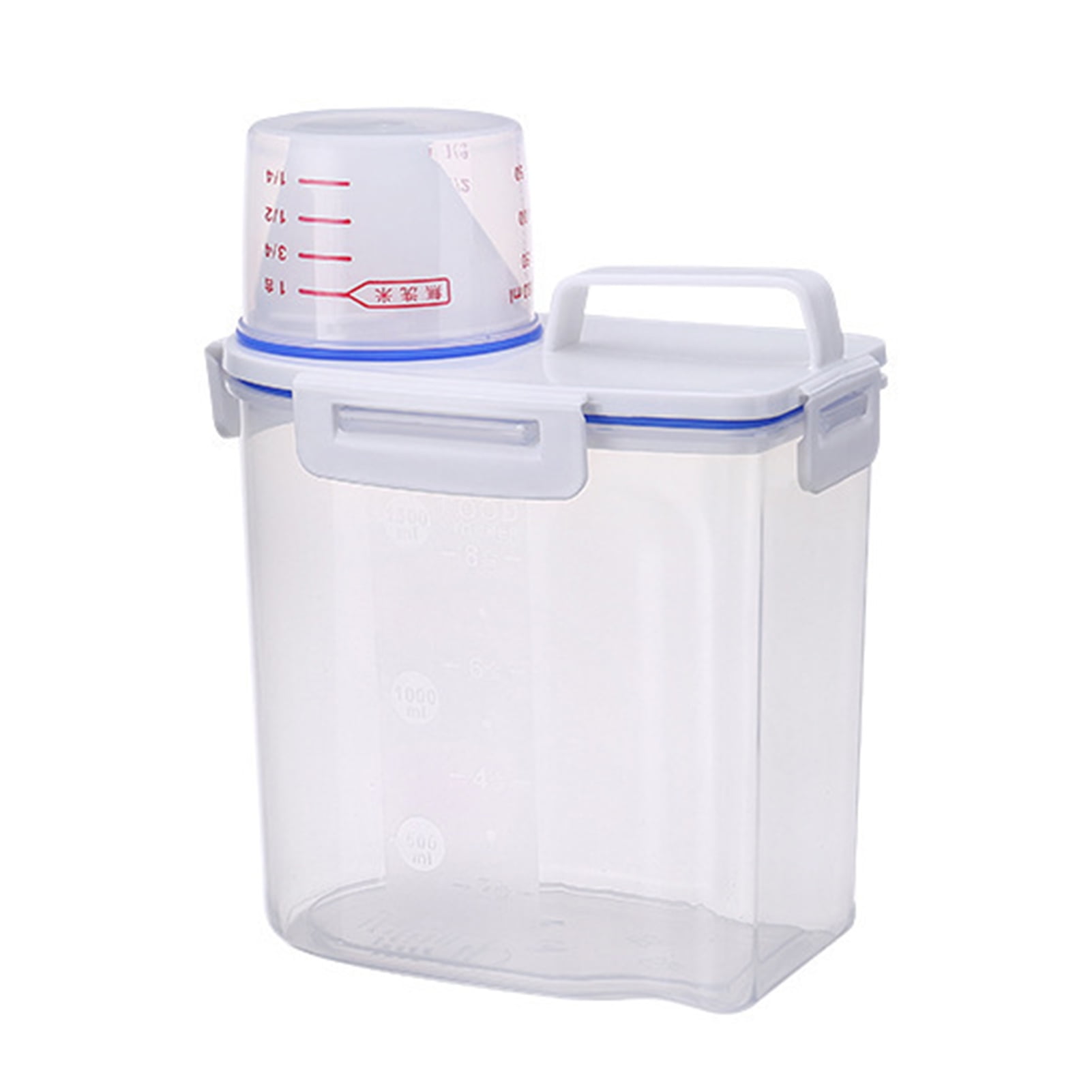 Essen Rice Containers Airtight Large Capacity Plastic Clear Measuring