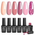 thumbnail image 1 of Kit de Esmalte de Uñas Beetles Rosa Pastel con Purpurina LED UV para Regalo, 1 of 8