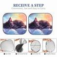 thumbnail image 6 of Daiia Colorful Cloud Sleeping Cat 2PCS Car Windshield Sun Shade, Foldable Sun Shield for Car Front Window, Auto Sun Blocker Visor Protector Universal for Truck SUV Pickup-Small, 6 of 7