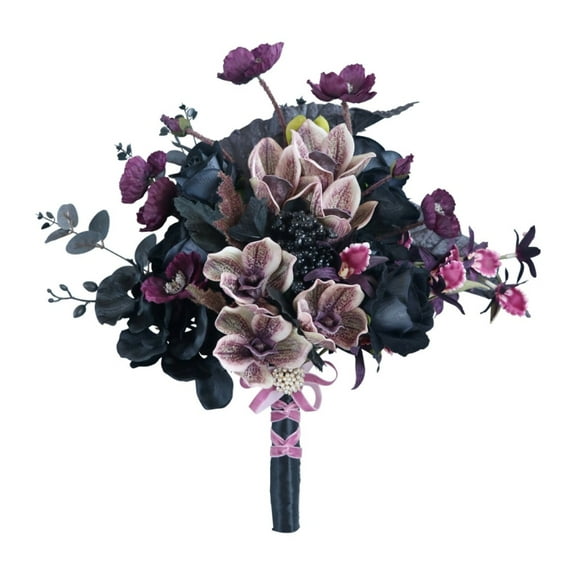 Vintage Simulation Butterfly Orchid Hand Tied Bouquet Elegant Handmade Flower Arrangement Exquisite Decor Gift Giving